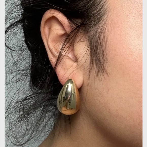 Drop gold earrings - Picture 6 of 7